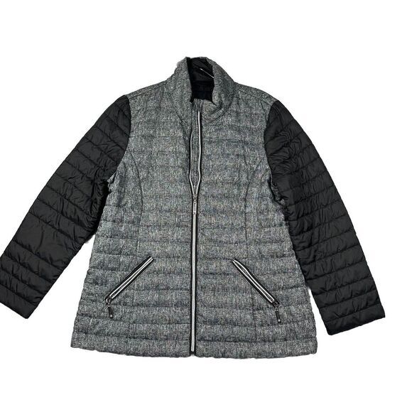 Stefano Cocci‎ Puffer Jacket Gray Women Lightweight Large - Picture 1 of 7